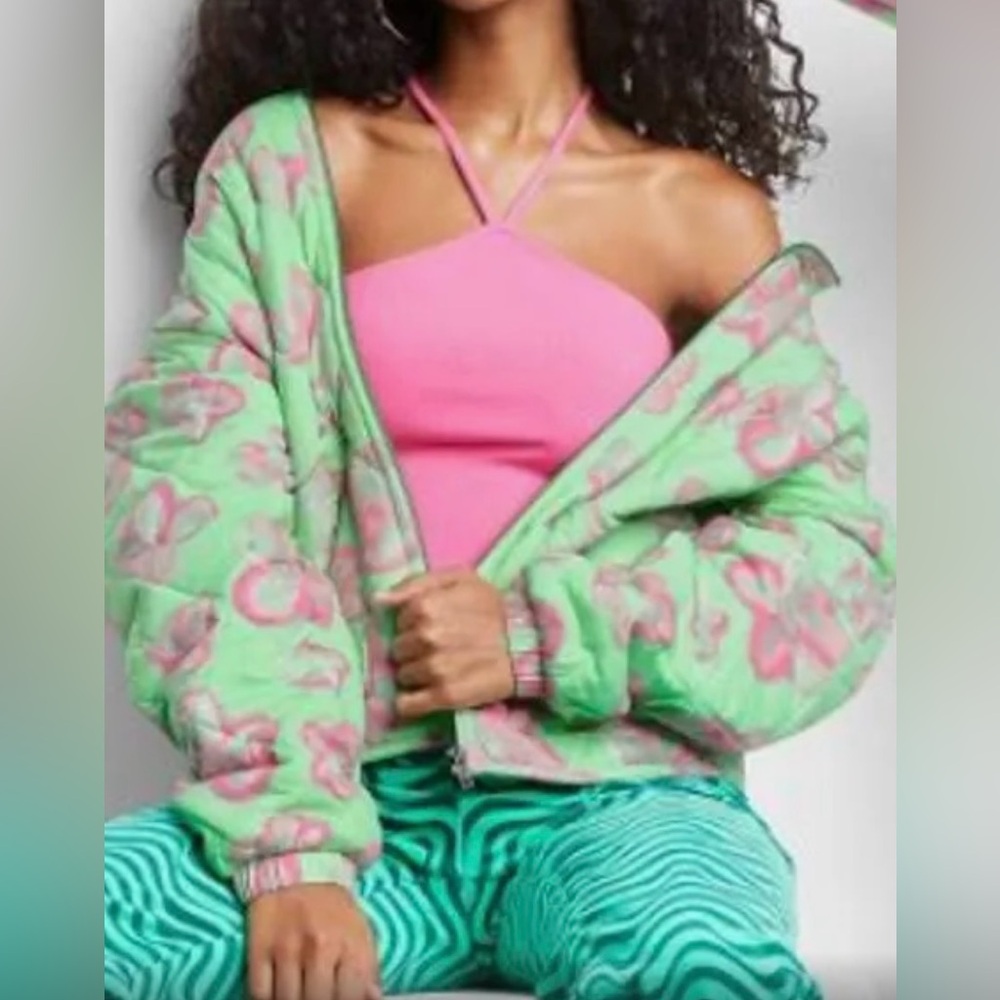 Wild Fable Women's Hooded Quilted Jacket
Mint Green Size large